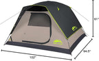 Happy Travel Camping Tent, 4/6 Person Dome Tents for Camping with Rainfly, Waterproof Clip Easy Setup Portable Family Tent with Mesh Windows, 20% More Headroom Backpacking Tents for Camping & Hiking