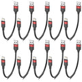 Bkduice 6 inch Short Lightning Cable Bulk 10Pack, [MFi Certified] Multipack 0.5ft iPhone Charge Cable, Short USB to Lightning Cord for Charging Stations, iPhone 14 13 12 11 Pro Max 8 7 6 iPod iPad