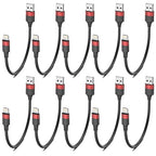 Bkduice 6 inch Short Lightning Cable Bulk 10Pack, [MFi Certified] Multipack 0.5ft iPhone Charge Cable, Short USB to Lightning Cord for Charging Stations, iPhone 14 13 12 11 Pro Max 8 7 6 iPod iPad