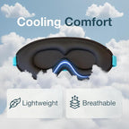 MyHalos® Sleep Mask – 3D Blackout Eye Mask for Women & Men, Side Sleepers, Zero Pressure Memory Foam Eyelash Friendly, Breathable,Award-Winning Sleep Aid for Travel (Black, 1 Count (Pack of 1)