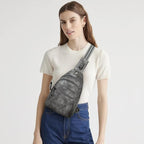 LATMAP Sling Bag For Women Faux Leather Small Casual Daypack Backpack Fanny Pack Crossbody Chest Bags Purse