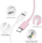 iPhone Charger Fast Charging USB C Charger Block Type C Charging iPad Chargers with 6FT C Chargers Cord Compatible with iPhone14/14 Pro Max/13/13Pro/12/12 Pro/11,iPad(Pink