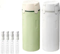 2026 New 4 in 1 Travel Dispenser Bottle, Refillable Leak Proof Travel Bottles for Toiletries, Portable Travel Containers Cream Transparent with Scale and Label for Shampoo Lotion Conditioner (#2 Sets)