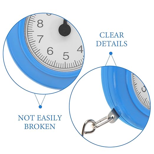 Healeved Mini Digital Hanging Scale with Hook, Portable Electronic Luggage and Fishing Scale, High Accuracy Handheld Spring Balance for Travel and Home Use, Blue