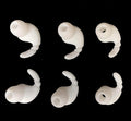 Sports Earbud Stabilizers Fins Wing Noise Isolation Replacement Eartips Adapters for in Ear Earphones 4mm to 6mm Nozzle Attachment 3 Pairs Left and Right (White)