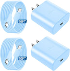 45W USB C Super Fast Charger Type C Charger Fast Charging Android Phone Charger Block with 10FT Type C Charging Cable for Samsung Galaxy S26 Ultra/S26/S26+/S25/S25 Ultra/S25+/S24 Ultra/S23 Ultra/S22