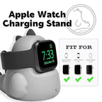 ELETIUO Charger Stand Compatible with Apple Watch Series Ultra2/Ultra/10/9/8/SE2/7/6/SE/5/4/3/2/1 (49/46/45/44/42/41/40/38mm),Dinosaur iWatch Charging Dock,Supports Nightstand Mode,Grey
