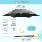 ALAZA Kids Umbrella Stick Umbrellas Cute Umbrella for Boys Girls Toddler UV/Sun Rain Windproof