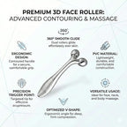 V-Face Machine and Electric Double Chin Device with 15 Gear Adjustable Intensities and 8 Modes – Intelligent Double Chin Machine for V-face. Free 3D Face Roller for Skin Care
