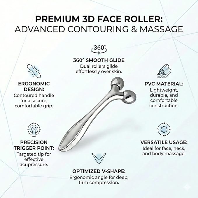 V-Face Machine and Electric Double Chin Device with 15 Gear Adjustable Intensities and 8 Modes – Intelligent Double Chin Machine for V-face. Free 3D Face Roller for Skin Care