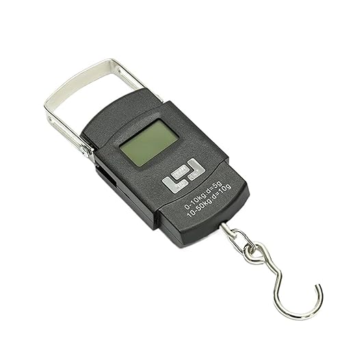 Luggage Weight Scale, Black 50kg Portable Electronic Portable Luggage Scale LCD Digital Display Screen Express Delivery Scale Hook Mini Scale,for Travel