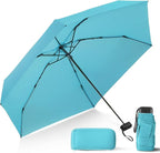 Compact Travel Umbrella with Case - Mini Umbrella for Purse, Small Lightweight &Tiny Design Perfect for Parasol Outdoor Sun&Rain Umbrellas