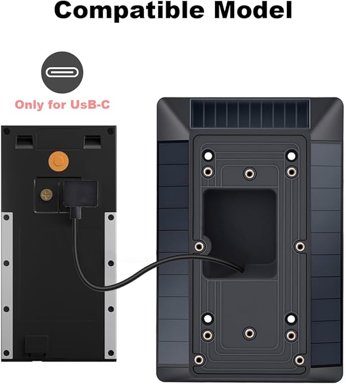 All-new Ring Solar Charger for Battery Doorbell (USB-C Port)