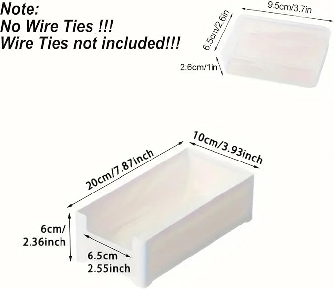 Cable Organizer Storage Box with 7 Wire Ties,Desktop Cable Management Box with Switch, Power Cord Organizer for Office,Home,Desk Accessories Storage Stationery Supplies（Clear）