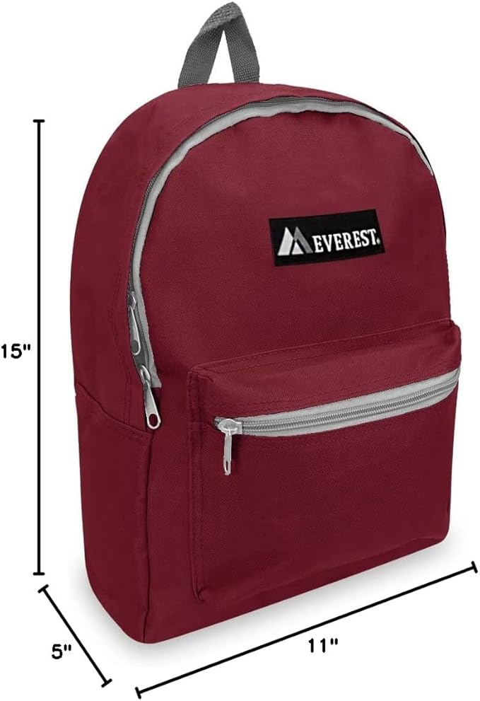 Everest 1045K Basic Backpack, 15", Burgundy