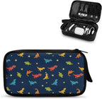 Dinosaurs Travel Cord Organizer Case Electronics Organizer Travel Case Portable Storage Bag fits Power Bank Phone Tech Accessory Cable Cord Charger Phone Earphone