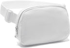 Belt Bag for Women Fanny Pack Crossbody Bags for Women Fashion Waist Packs with Adjustable Strap Gifts for Teenage Girls Women Men (White)