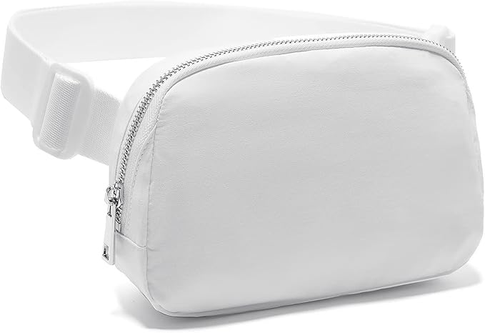 Belt Bag for Women Fanny Pack Crossbody Bags for Women Fashion Waist Packs with Adjustable Strap Gifts for Teenage Girls Women Men (White)