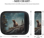 Animal Bear Tree 2 Pack Luggage Handle Wrap Set of Neoprene Luggage Tags for Suitcases Bag Strap Wrap Cover Travel Airplane Accessories Covers Markers Sleeve Grips Identifiers Cruise