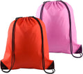 PLULON 2Pcs Drawstring Bags Bulk Drawstring Backpack Pink Red String Backpack Cinch Sack Sport Gym Backpack Bags for Yoga Traveling Outdoor Sports