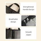 Portable Golf Shoes Bag, Travel Shoes Bag with Ventilation, Shoes Storage Organizer with Zipper Closuren for Outdoor, Sports, Golf, Travel, Gem (Gray)