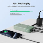 JUOVI J2621 Power Bank Portable Charger 20000mAh 45W, PD3.0 QC 4.0 Fast Charging Battery Pack with LED Display,2 USB-C,2 USB-A for iPhone 15 16, MacBook