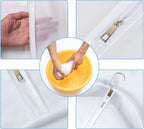 MsKitchen 6 Pack Shirt Garment Bags (24x36") - Dustproof Short Suit Covers - Durable PEVA Closet Bags with Sturdy Zipper for Blouses, Jackets, Sweaters & T-Shirts (Translucent)