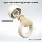 JUSTRVN Ear Plugs for Sleeping, 2 Pairs of Reusable Earplugs for Noise Reduction 25dB-30dB with 8 Ear Tips, Soft Hearing Protection Ear Plugs for Concert,Noise Sensitivity, Study & Work