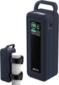 Protective Silicone Case for Anker Prime Power Bank 27,650mAh 250W - Portable with Handle & Hook Loop Strap, Anti-Slip & Shockproof Design (Blue)
