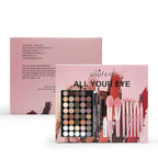 Pure Vie All-in-One Holiday Gift Makeup Set Cosmetic Essential Starter Bundle Include Eyeshadow Palette Lipstick Concealer Blush Mascara Foundation Face Powder - Makeup Kit for Women Full Kit