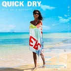 Widdonen Microfiber Lightweight Beach Towel Sand Free Quick Dry Absorbent Thin Compact Towels for Swimming Pool Camping Beach Accessories Large Easy Pack Travel Things for Vacation Essentials Gift