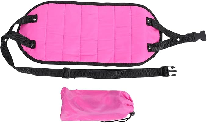 CHICIRIS Foot Hammock for Airplane Travel, Portable Breathable Mesh Footrest with AntiTip Design, 19.69-43.31in Adjustable Length for Office Home and Plane Comfort (Rose Red)