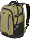 SwissGear Travel Tech Pro Laptop Backpack – Fits Laptops up to 16” – ScanSmart TSA-Friendly Backpack with Multiple Organizer Pockets – Olive
