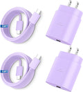 Super Fast Charger Type C, 25W USB C Wall Charger Fast Charging for Samsung Galaxy S26 Ultra/S26/S26+/S25 Ultra/S25/24 Ultra/S24/S23 Ultra/S22 Ultra with 6.6FT Long Android Type C Charger Cable 2Pack