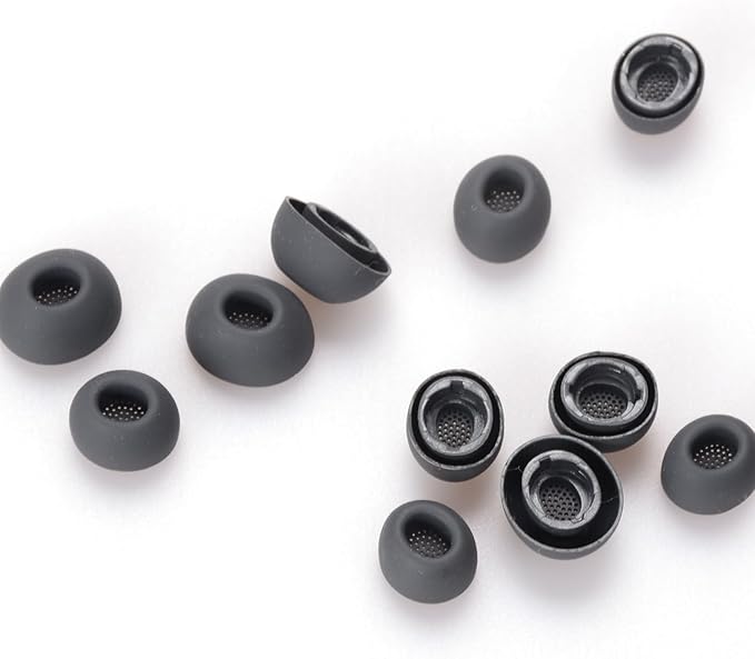 Replacement Silicone Eartips Earbuds Tips Set for Samsung Galaxy Buds 3 Pro Accessories Headphones Ear Tips,6 Pairs (3 Sizes S/M/L) (Gray)