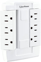 CyberPower GT600P 6 Outlet Swivel Grounded Wall Tap, White (Pack of 2)