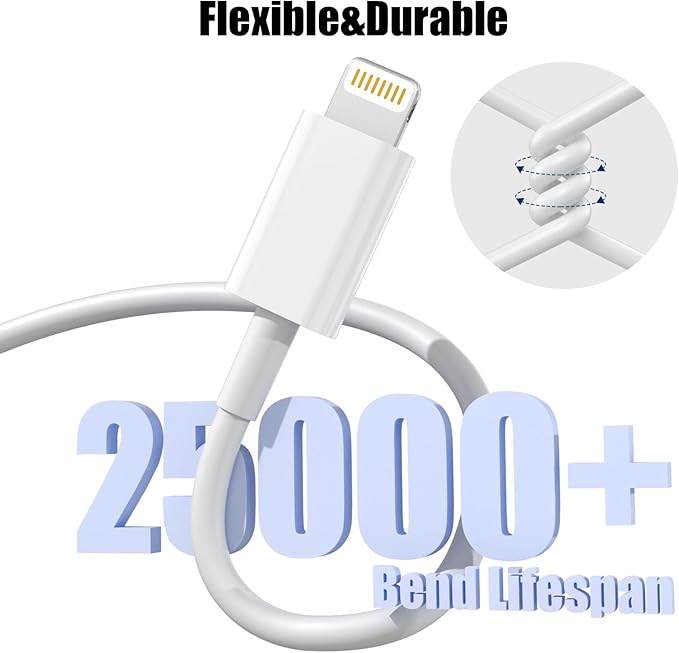 Car Apple Carplay Cable, 3FT Car Charger Cord, USB A to Lightning Cable Compatible for iPhone 14 13 12 11 Pro Max XR XS X 8 7 6 Plus SE iPad Charging Cord