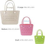 Lightweight Extra large Rubber Beach Bag Small mini Tote Bag for Gym Waterproof medium Open Handbag for Pool Sports