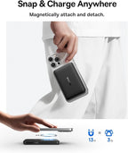 Baseus for MagSafe Portable Charger, Qi2 Certified 15W Wireless Magnetic Power Bank 10000mAh with USB-C Cable 22.5W PD Charging, Battery Pack Compatible with iPhone 17/16/15/14/13 Pro/Pro Max Series