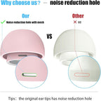 3 Pairs Replacement Ear Tips for AirPods Pro 1st & 2nd Generation with Noise Reduction Hole, Silicone Ear Tips for AirPods Pro with Portable Storage Box and Fits in Charging Case (Medium, Pink)