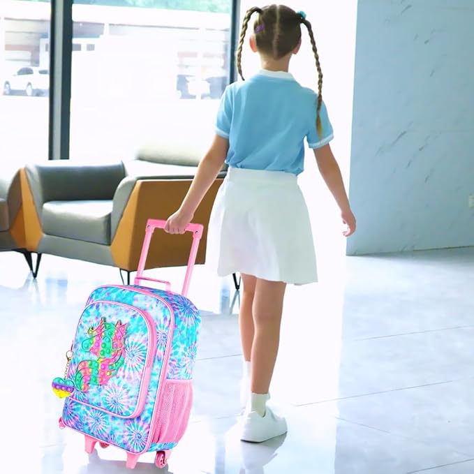 WZLVO Kids Luggage for Boys and Girls, Cute Dinosaur Unicorn Rolling Wheels Suitcase for Toddler Children