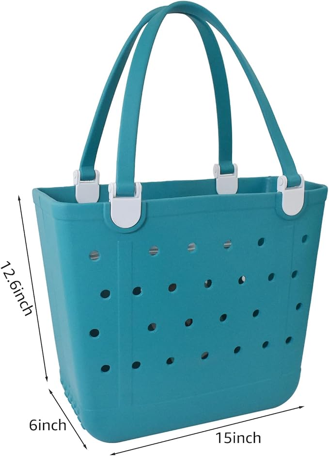 Lightweight Extra large Rubber Beach Bag Small mini Tote Bag for Gym Waterproof medium Open Handbag for Pool Sports