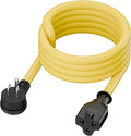 Right Angle Four-in-One 12AWG Heavy Duty 15 Amp Household AC Plug to 20 Amp T Blade Adapter Cable,5-15P to 5-20R/6-15R/6-20R, 4 in 1,15A 125V to 20A 250V Adapter Cable 6FT