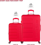 SwissGear 7366 Signature Hardside Expandable Luggage with Spinner Wheels, TSA Lock, Cup-Holder, Red, 2-Piece Set (19/27)