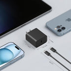 iPhone 17 16 15 Charger Fast Charging, [ETL Certified] 2 Pack 10FT USB C Charger Cable with 20W Type C Fast Charging Block for iPhone 17/17 Pro/17 Pro Max/16/16 Pro/16 Pro max/16 Plus/15（Black）