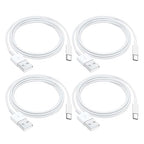 4 Pack Carplay USB A to USB C Cable for iPhone 16E 15 16, 16 Pro Max, 16 Plus Car Charger, iPad Pro 12.9/11, iPad 10 Generation, iPad Air 5 Generation/4 Gen, Mini 6 Generation Car Fast Charging Cord