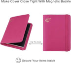 WALNEW Passport Holder for Travel, RFID Passport Cover Wallet for Women Men, PU Leather Passport Book Card Holder Case with Pen, Travelling Essentials for Flying