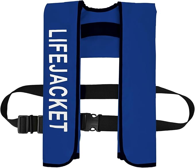 Adult Automatic Inflatable Kayak Vest PFD,Water Sports Vest for Boating Fishing Kayaking SUP Paddleboarding（fit Weight Below 330 lbs）