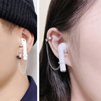 ZOSTLAND Compatible with 1 Pair Creative Earphone Anti Lost Earring Clip Earclip Strap Wireless Earhook Earbud Ear Bud Holder Connector for Airpods 1/2/Pro/3 Beats Fit Pro Sony (Brief Style)