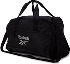 Reebok Duffle Bag - Lightweight Unisex Carry On Gym Bag - Travel and Sports Duffel Bags for Men and Women, Hamilton Black/Silver